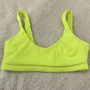 Hollister Lime Green Ribbed Bralette swim top